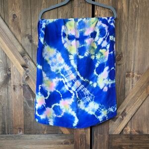 Vibrant Tie-Dye Silk Scarf